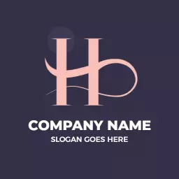 Elegant Pink H Letter Design for Professional Branding Logo Template