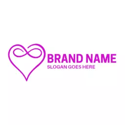 Elegant Pink Heart Design Symbolizing Love and Affection Logo Template
