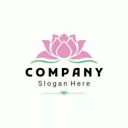 Elegant Pink Lotus Flower Design for Floral Business Logo Template