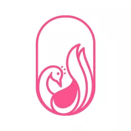 Elegant Pink Peacock Design Showcasing Natural Beauty Logo Template