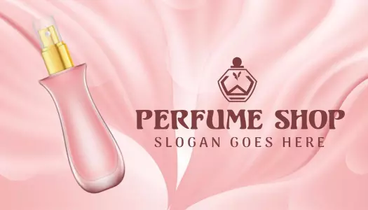 Elegant Pink Perfume Shop Visiting Card Template