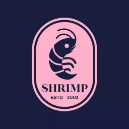 Elegant Pink Shrimp Design Showcasing Seafood Culinary Logo Template