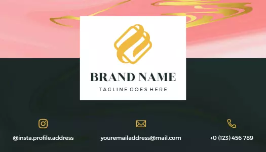 Elegant Pink Smooth Granite Design Business Card Template