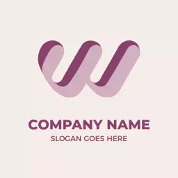 Elegant Pink W Letter Design for Creative Businesses Logo Template