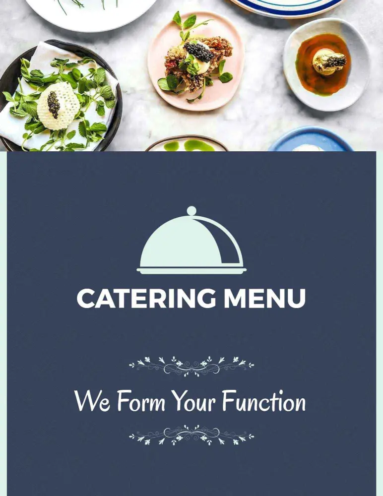 Elegant Plated Lunch Selections and Delicious Salads Catering Menu Template