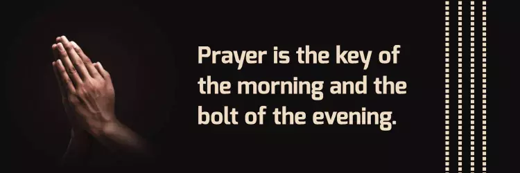 Elegant Prayer Hands with Inspirational Quote Twitter Banner Template