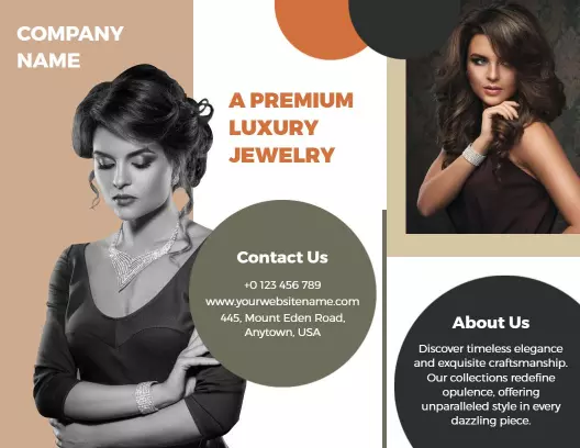 Elegant Premium Luxury Jewelry Creative Brochure Template