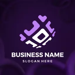 Elegant Purple Abstract Design Showcasing Business Identity Logo Template