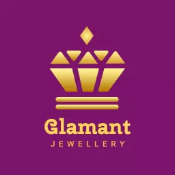 Elegant Purple and Gold Crown Design for Jewellery Logo Template