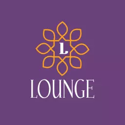 Elegant Purple and Orange Floral Design for a Lounge Logo Template