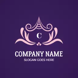 Elegant Purple and Pink Floral Theme for Event Logo Template