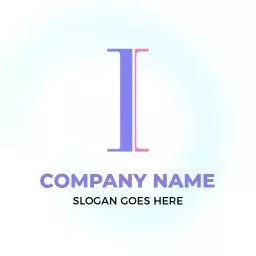 Elegant Purple and Pink I Letter Design for Branding Logo Template