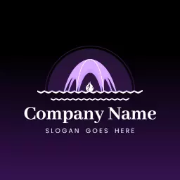 Elegant Purple Arch Design for Company Branding Logo Template