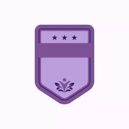 Elegant Purple Badge Design Representing Quality Recognition Logo Template