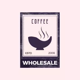 Elegant Purple Coffee Cup Design for Wholesale Logo Template