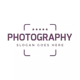 Elegant Purple Design Showcasing Professional Photography Logo Template