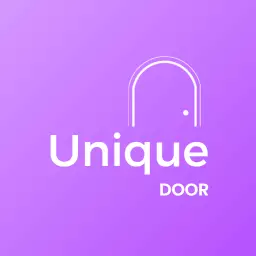 Elegant Purple Design Showcasing Unique Door Concepts Logo Template