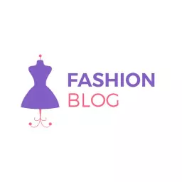 Elegant Purple Dress With Chic Fashion Blog Logo Template