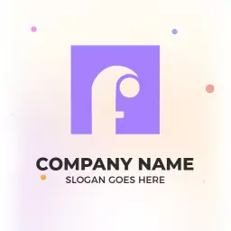 Elegant Purple F Letter Design for Modern Branding Logo Template