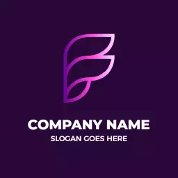 Elegant Purple F Letter Design Representing Brand Identity Logo Template