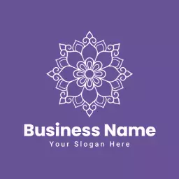 Elegant Purple Floral Design Showcasing Artistic Creations Logo Template