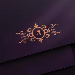 Elegant Purple Floral Design Showcasing Custom Branding Mockup Template