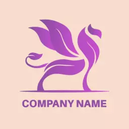 Elegant Purple Gradient Lion Design Symbolizing Strength Logo Template
