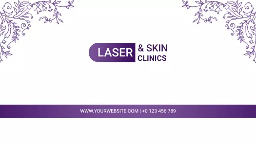 Elegant Purple Laser And Skin Clinics Business Card Template