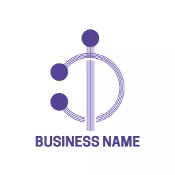 Elegant Purple Line Art Symbolizing Piercing Trends Logo Template
