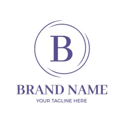 Elegant Purple Minimalist Design Featuring Simple Monogram Logo Template