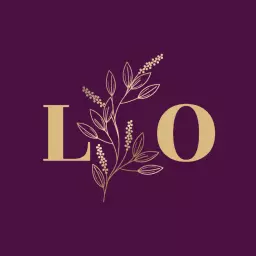 Elegant Purple Monogram with Floral Elements and Initials Logo Template