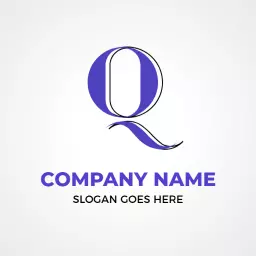 Elegant Purple Q Letter Design for Professional Branding Logo Template