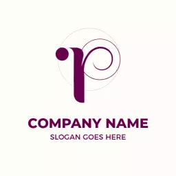 Elegant Purple R Letter Design Symbolizing Brand Identity Logo Template