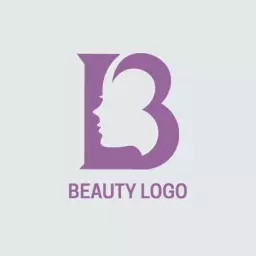 Elegant Purple Silhouette Design for Beauty Services Logo Template