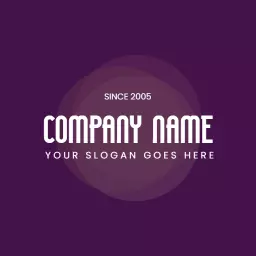 Elegant Purple Typography Showcasing Company Identity Logo Template