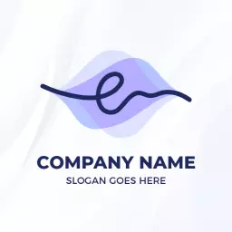 Elegant Purple Wave Design Featuring the Letter E Logo Template