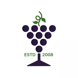 Elegant Purple Wine Glass Design Emphasizing Wine Bar Logo Template