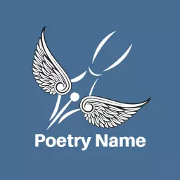 Elegant Quill with Wings Representing Creative Poetry Logo Template
