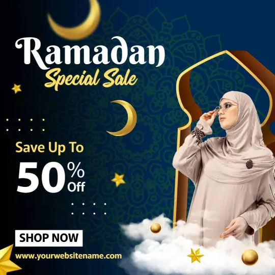 Elegant Ramadan Special Sale Promotion for Festival Ad Template