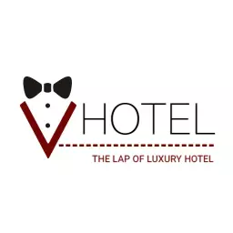 Elegant Red and Black Tuxedo Design for Luxury Hotel Logo Template