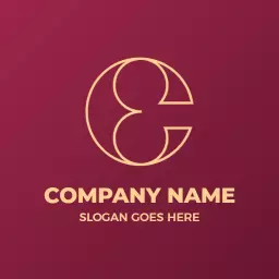 Elegant Red and Gold E Letter Design for Modern Branding Logo Template