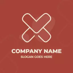 Elegant Red and White Design Featuring X Letter Logo Template