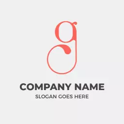 Elegant Red and White G Letter Design for Branding Logo Template