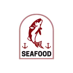 Elegant Red Fish Design Representing Fresh Seafood Logo Template