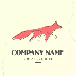 Elegant Red Fox Design Illustrating Nature Wildlife Logo Template
