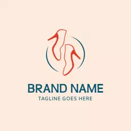 Elegant Red High Heels Showcasing Fashion Industry Logo Template