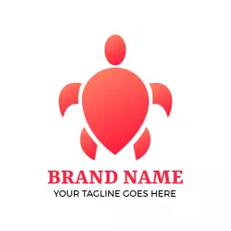 Elegant Red Turtle Design Representing Eco-Friendly Initiatives Logo Template