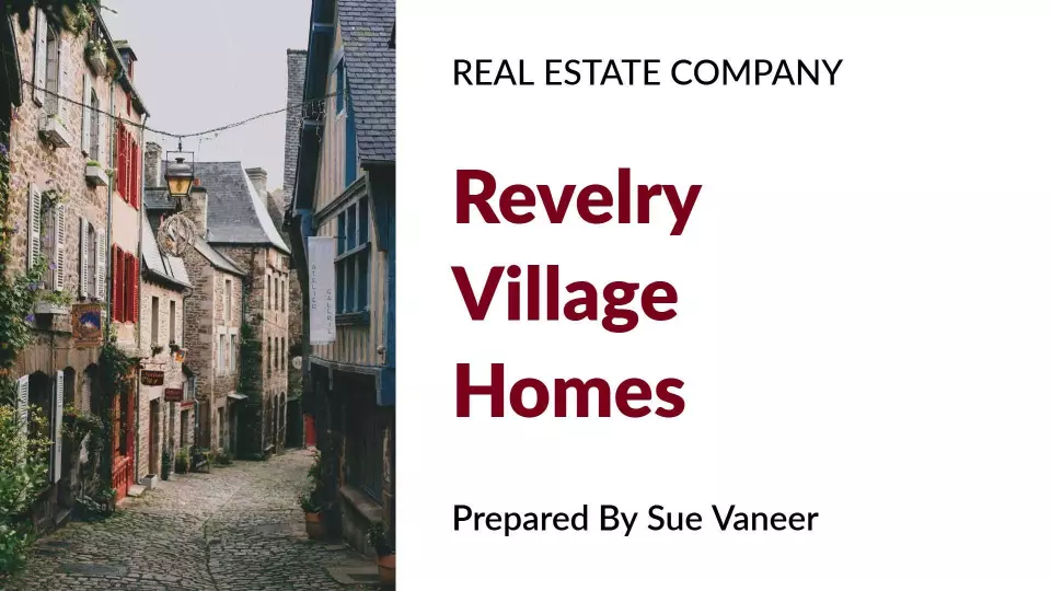 Elegant Red Village Real Estate Home Listing Presentation Template