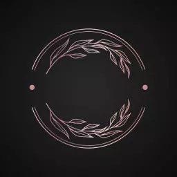 Elegant Rose Gold Floral Design Inside a Blank Circle Logo Template