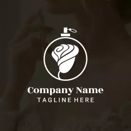 Elegant Rose Symbolizing Luxury in Perfume Industry Logo Template